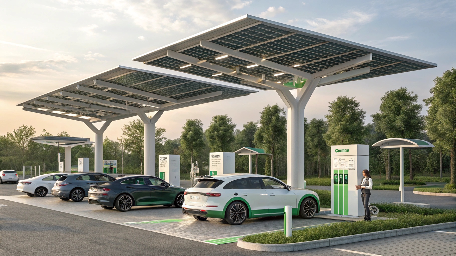 Electric vehicle charging station powered by renewable energy